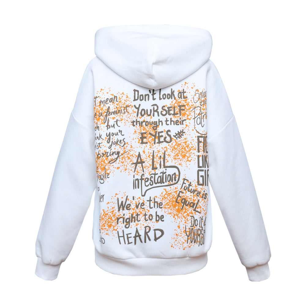 "VIRGINIA" Hoodie in weiß