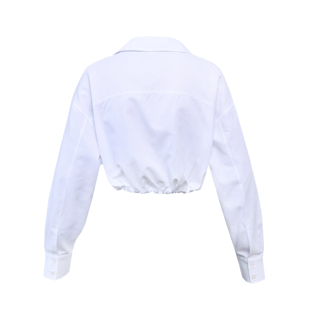 "DIANA" Crop Oberteil in weiß