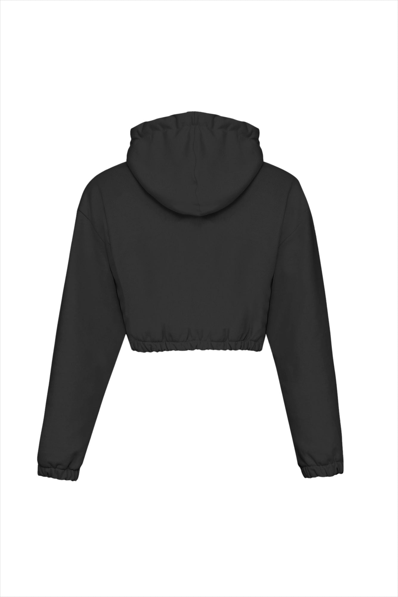 Cropped Hoodie in Schwarz