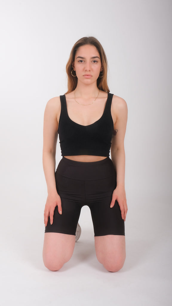 Crop Top in schwarz