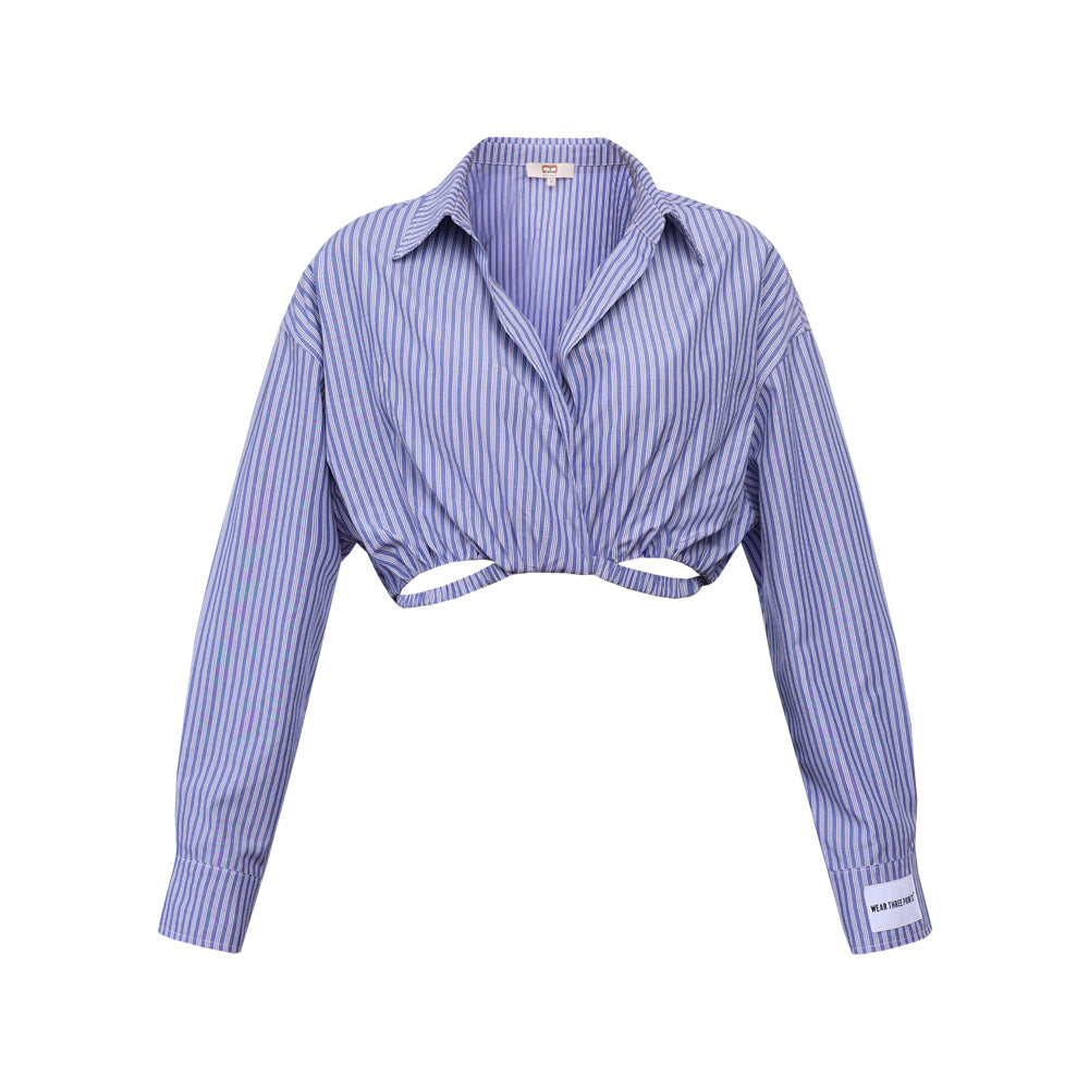 "DIANA" Crop Oberteil in blau