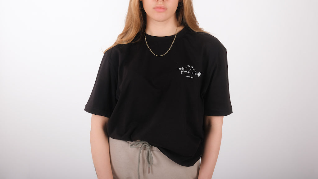 Oversized T-Shirt in schwarz