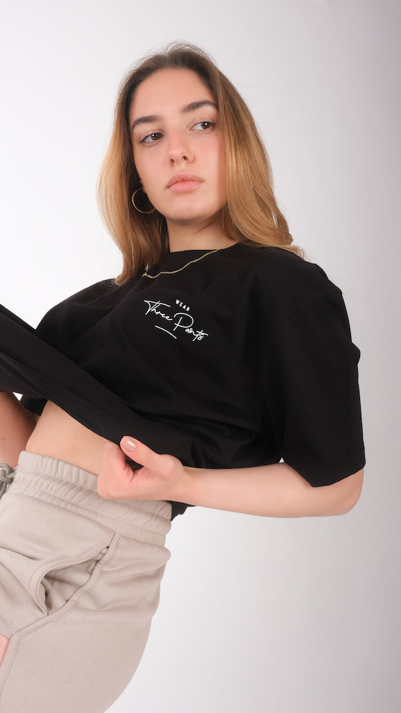 Oversized T-Shirt in schwarz
