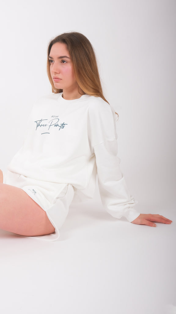 Oversized Sweatshirt in weiß