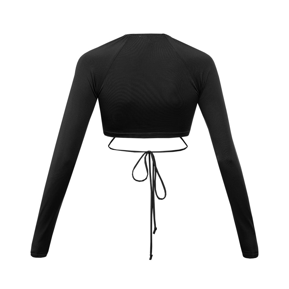 "SOPHIA" Crop Oberteil in schwarz