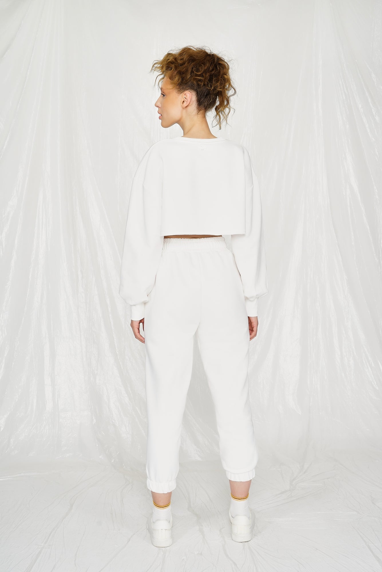Bolero Sweatshirt in weiß