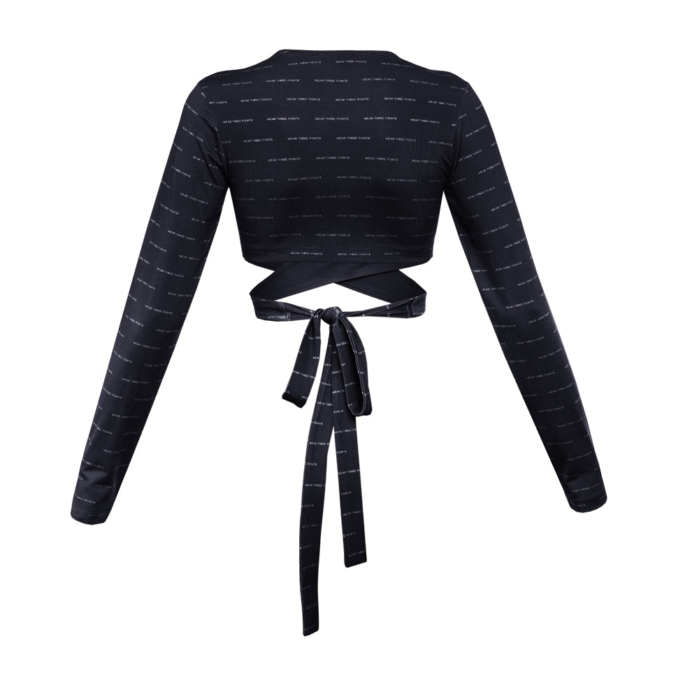 "FRIDA" Crop Oberteil in schwarz