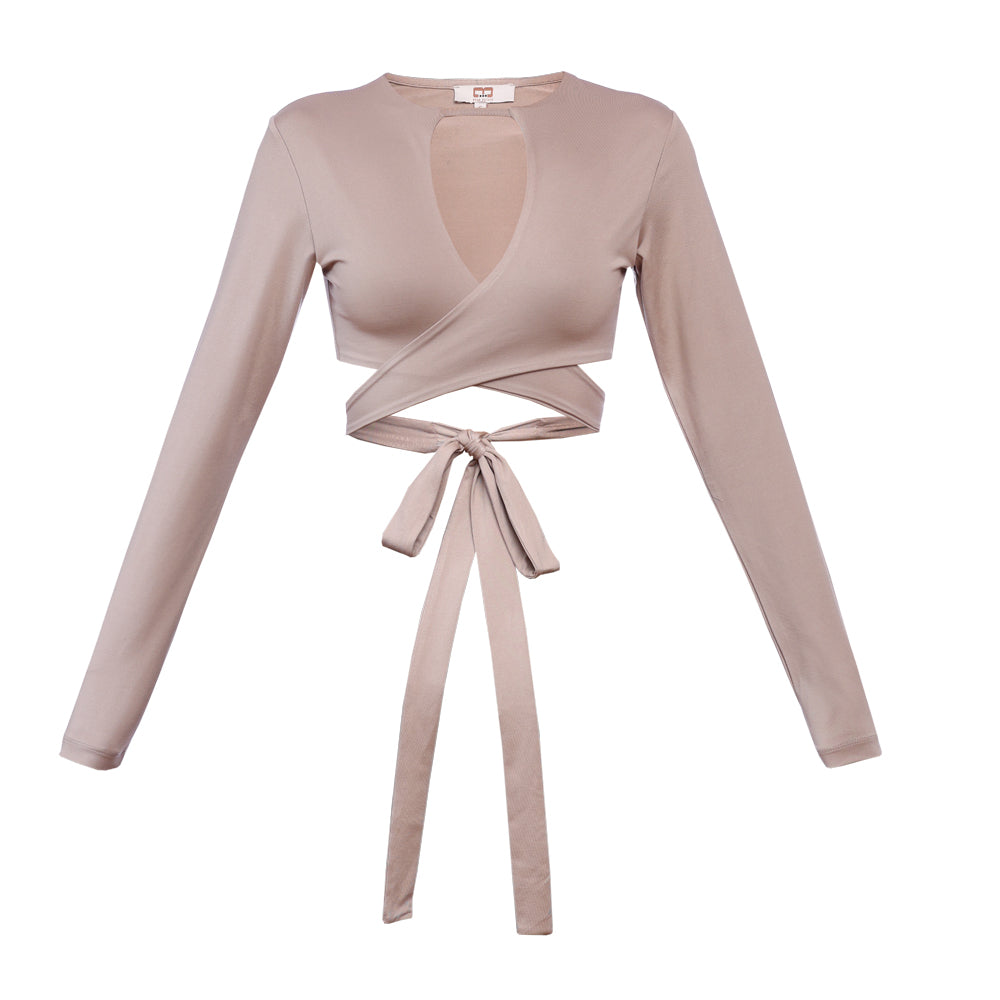 "FRIDA" Crop Oberteil in beige