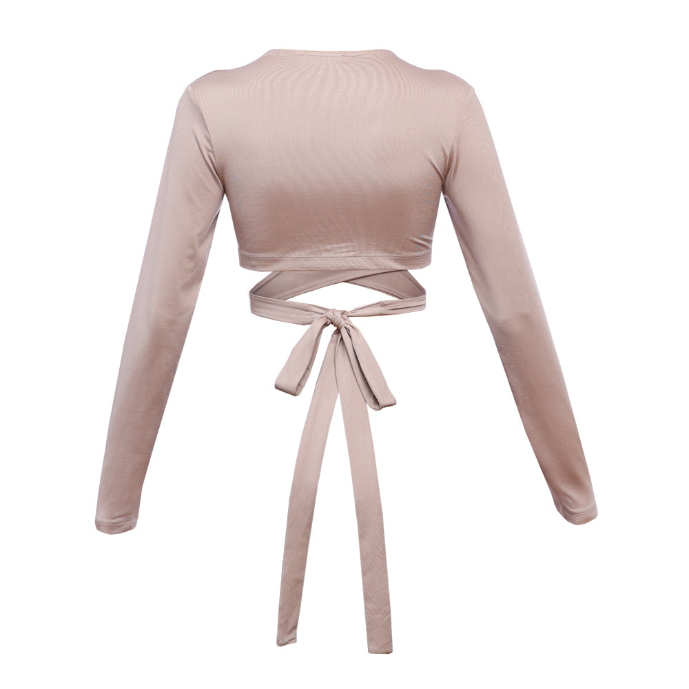 "FRIDA" Crop Oberteil in beige