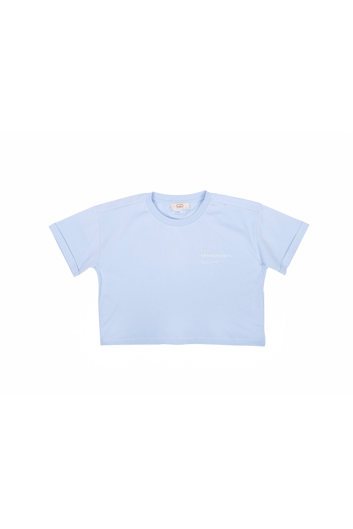 Cropped T-Shirt in blau