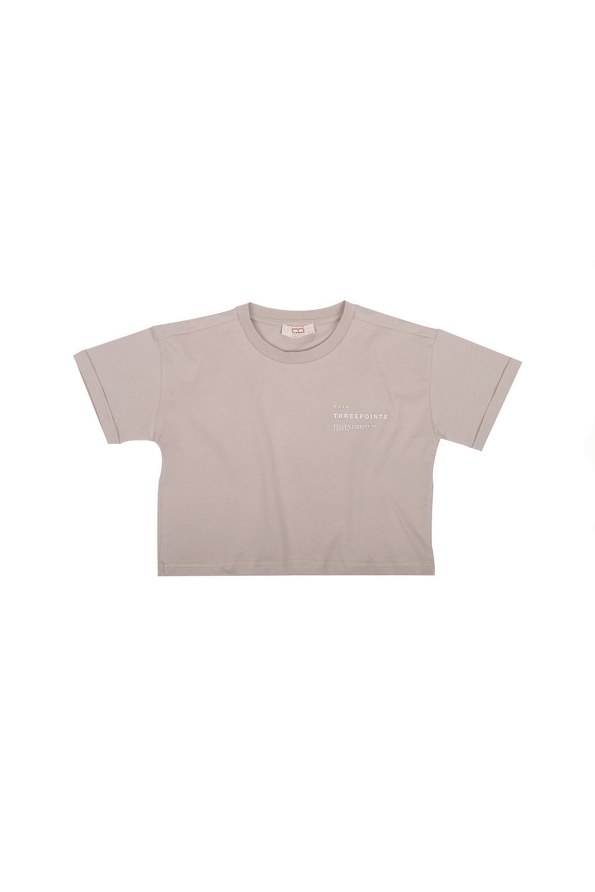 Cropped T-Shirt in beige