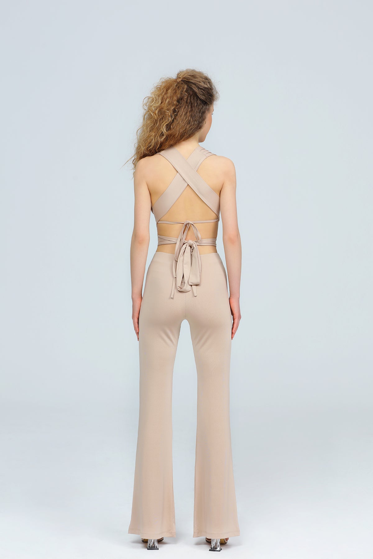 "GAIA" Bustier mit Bänder in beige