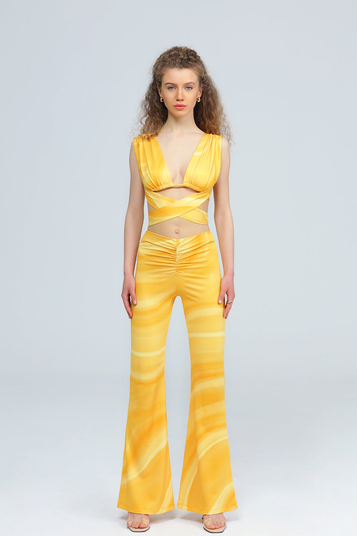 "HERA" Bustier mit Bänder in orange