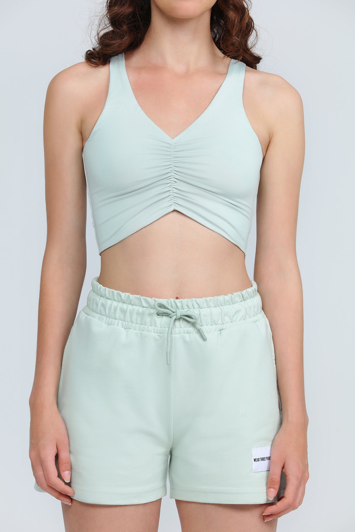 "XANTE" Bustier mit Raffung in grün