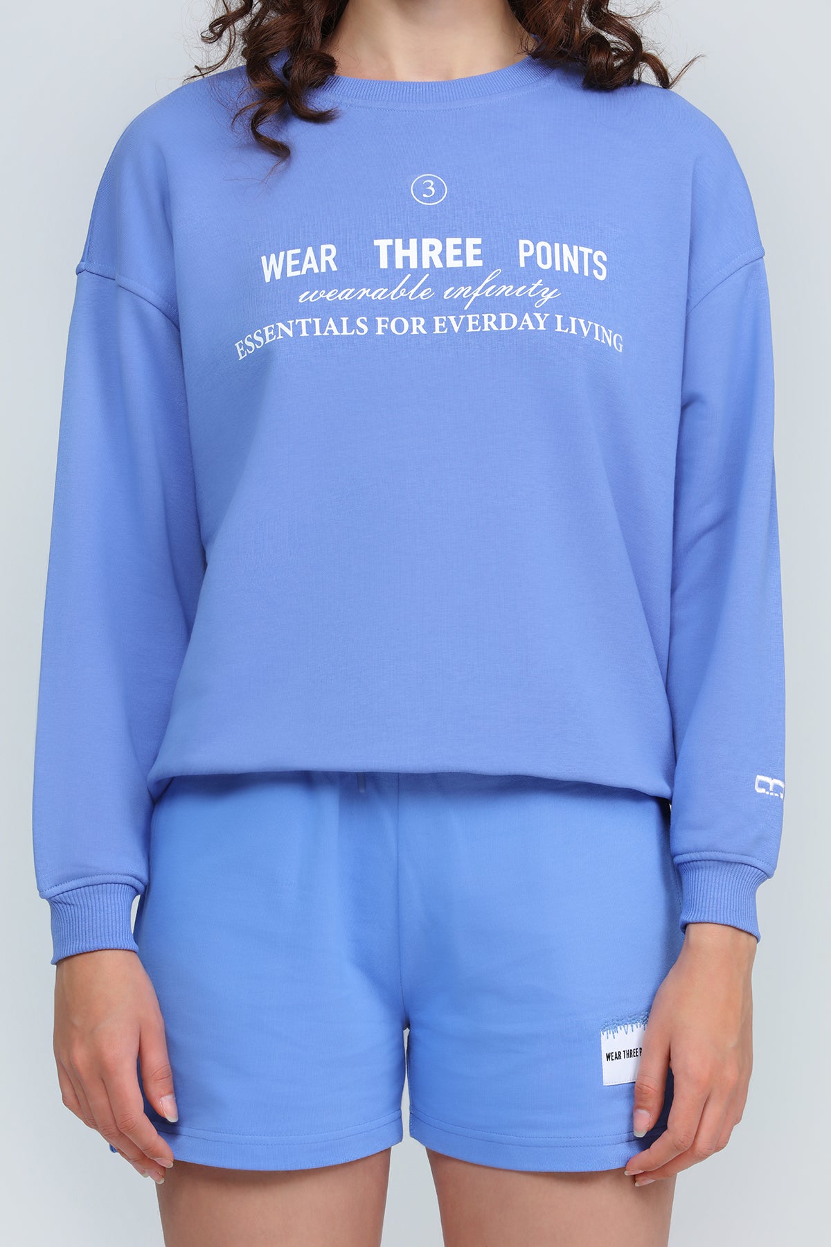 "WEEKEND" Oversized Sweatshirt in blau