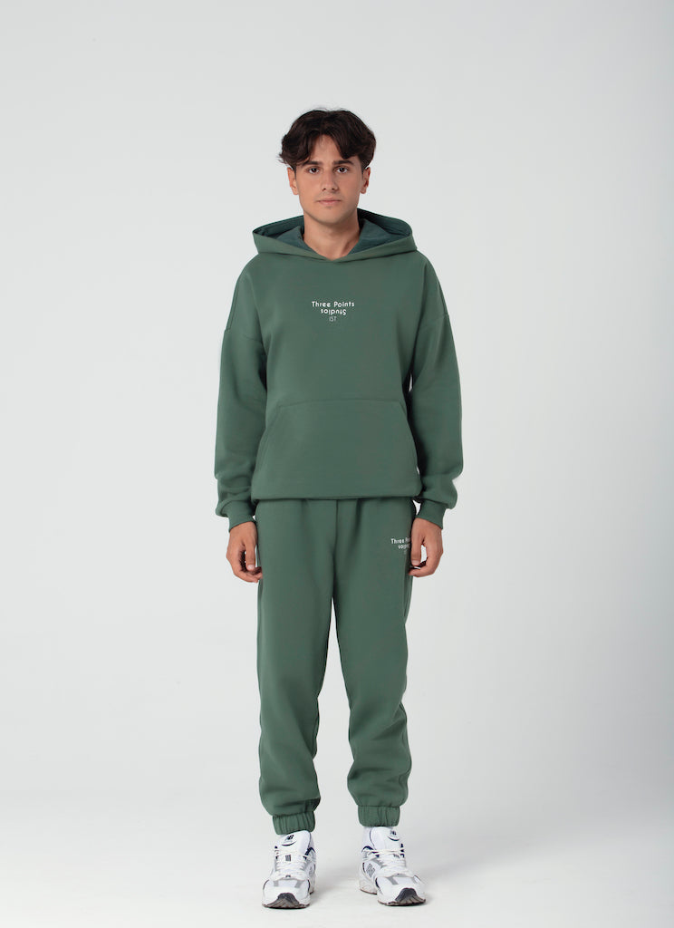 "STUDIOS" Hoodie in grün