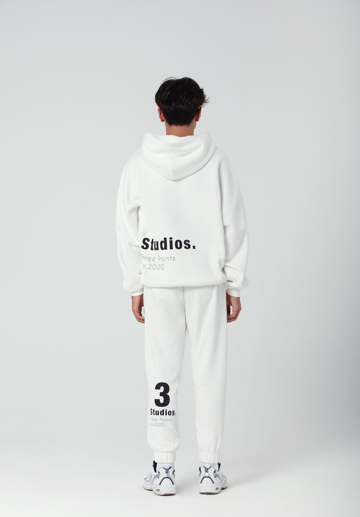 "3 STUDIOS" Jogger in weiß