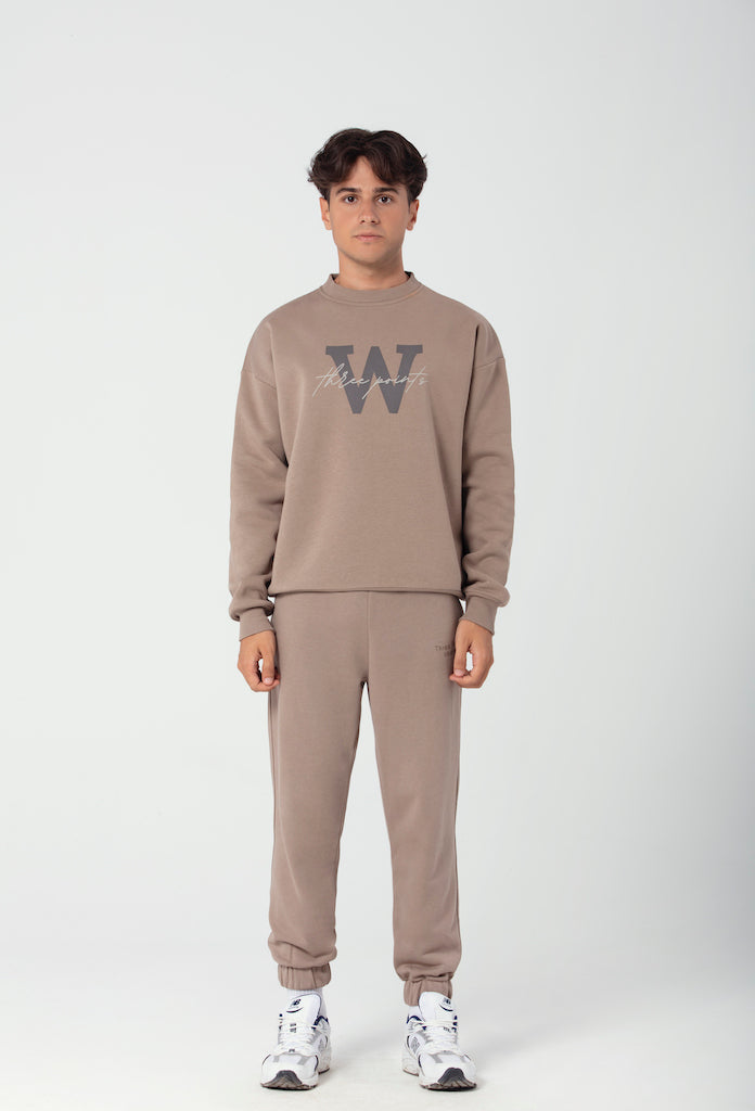 "W EDITION" Oversized Sweatshirt in braun