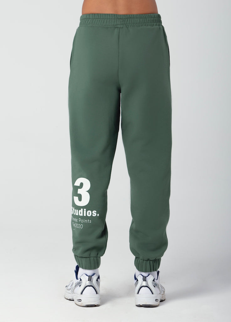 "3 STUDIOS" Jogger in grün