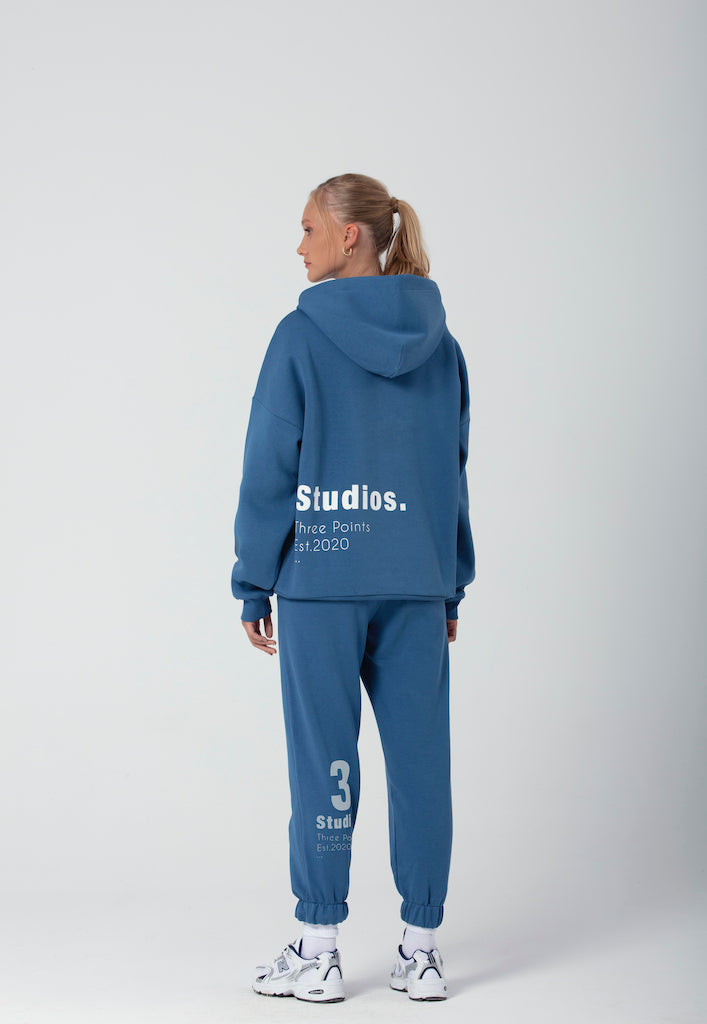 "STUDIOS" Hoodie in blau