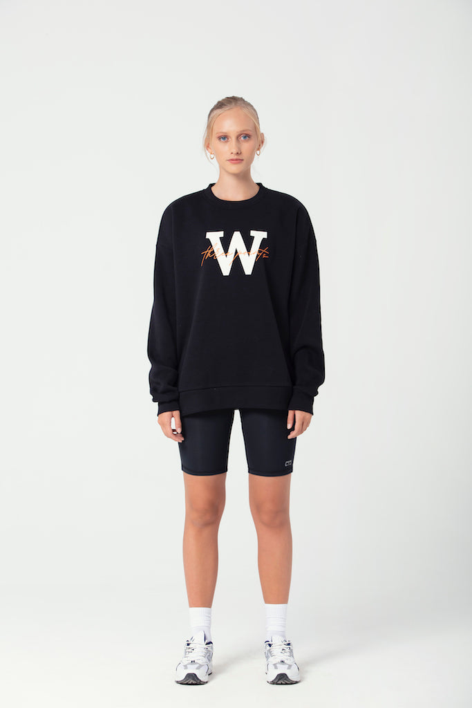 "W EDITION" Oversized Sweatshirt in schwarz