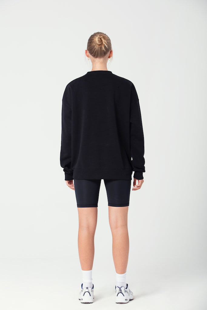 "W EDITION" Oversized Sweatshirt in schwarz