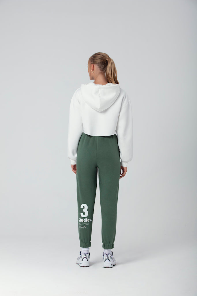 "SIMPLICITY" Crop Sweatshirt in weiß