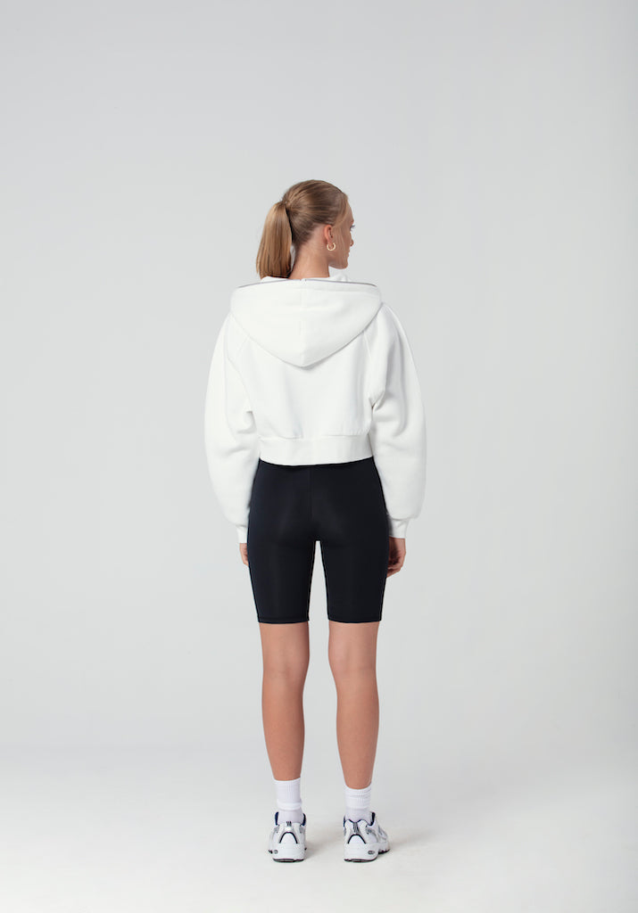 Zip Hoodie in weiß