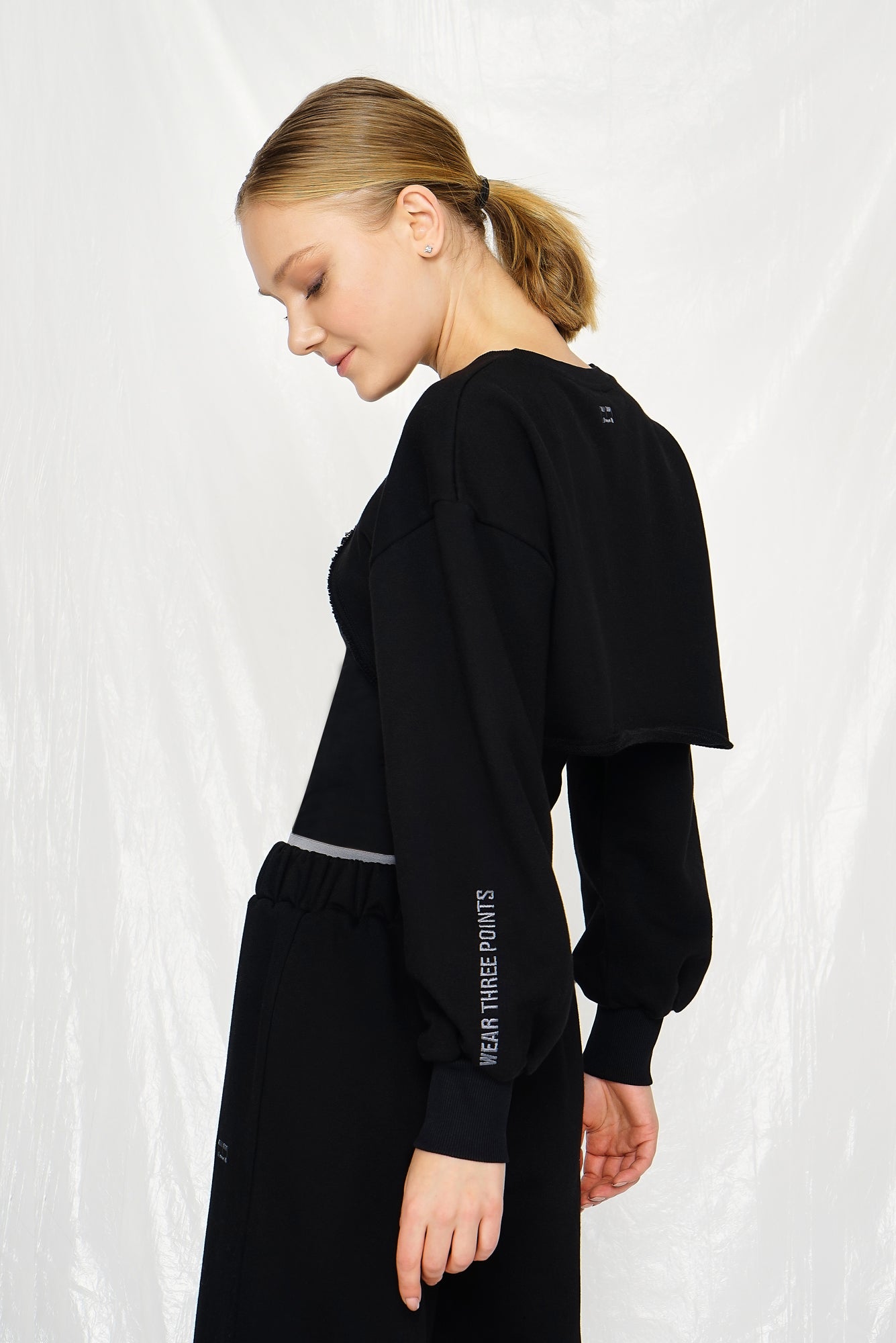 Bolero Sweatshirt in schwarz