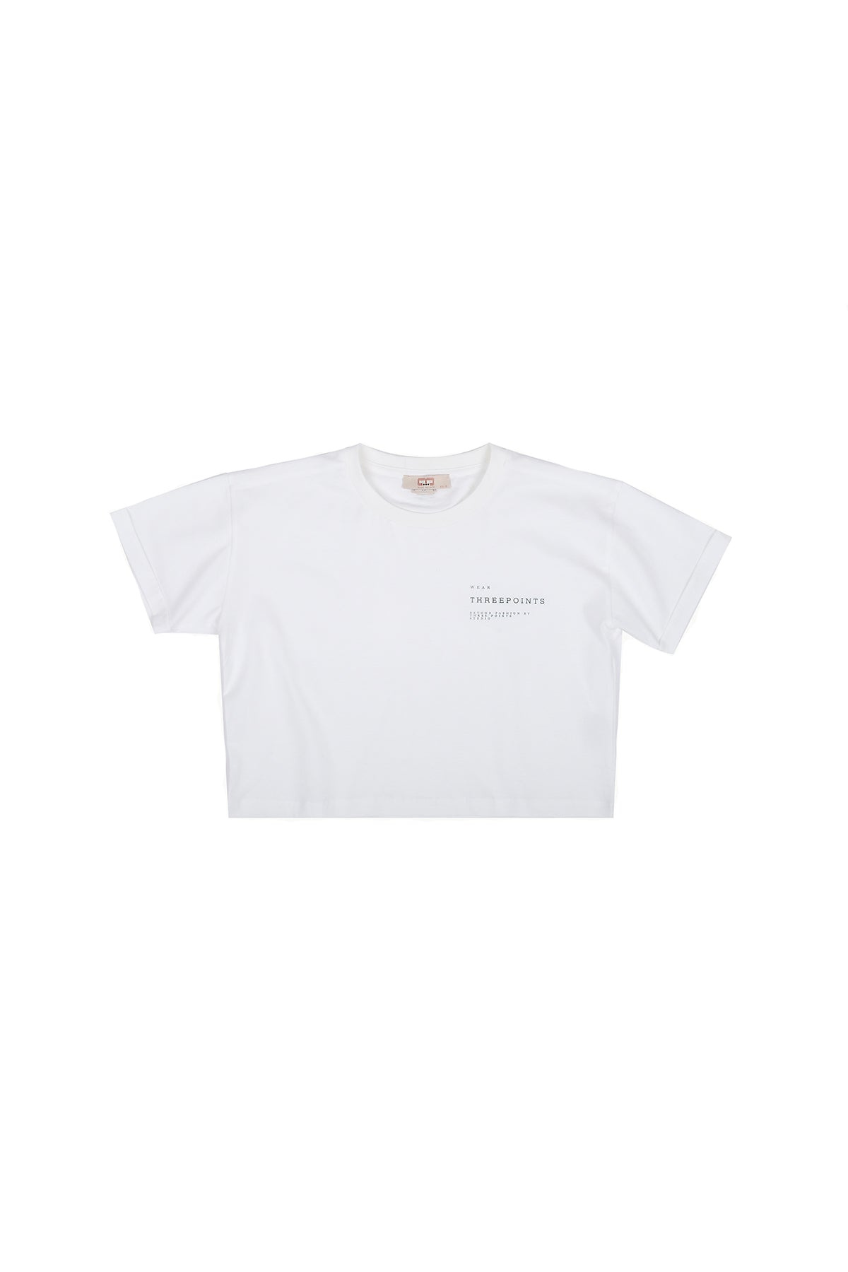 Cropped T-Shirt in weiß