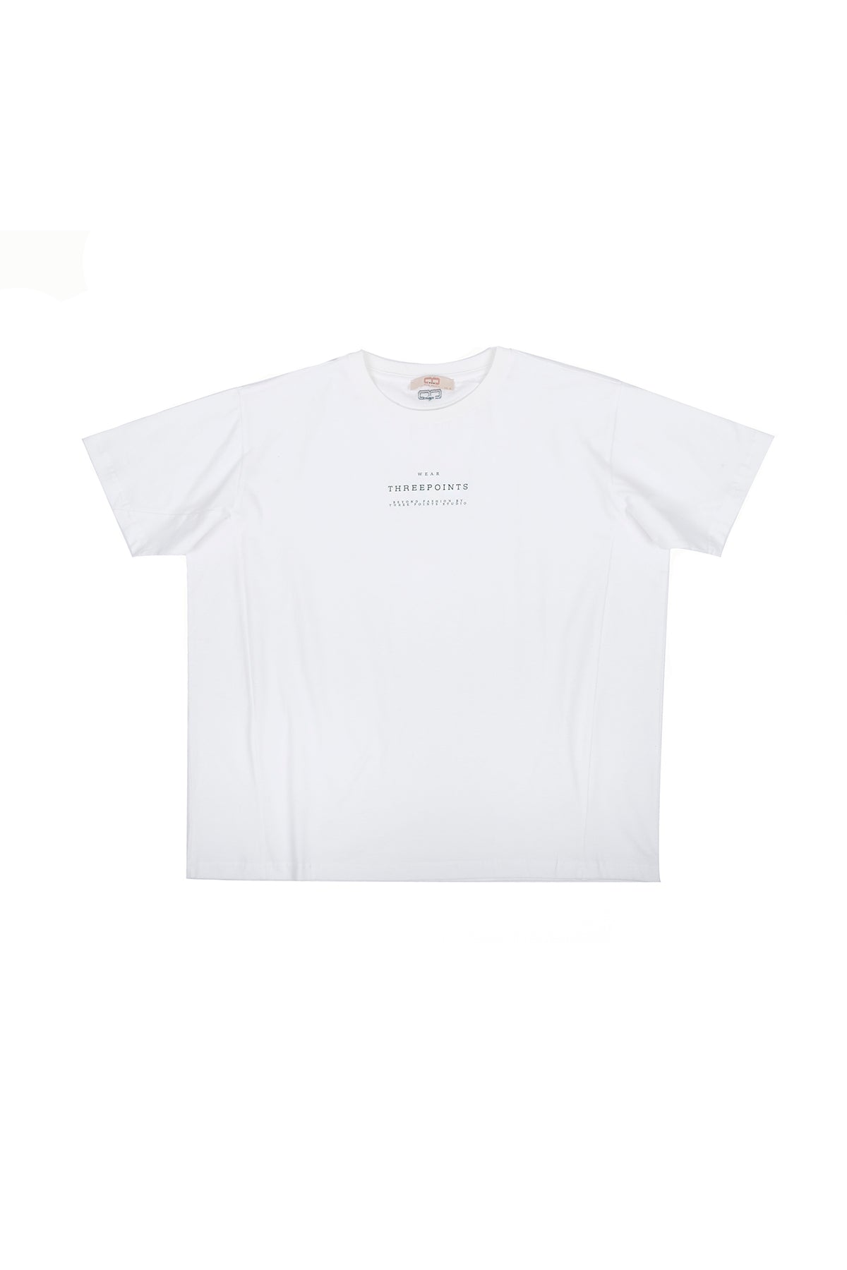 Oversized T-Shirt mit Naht in weiß
