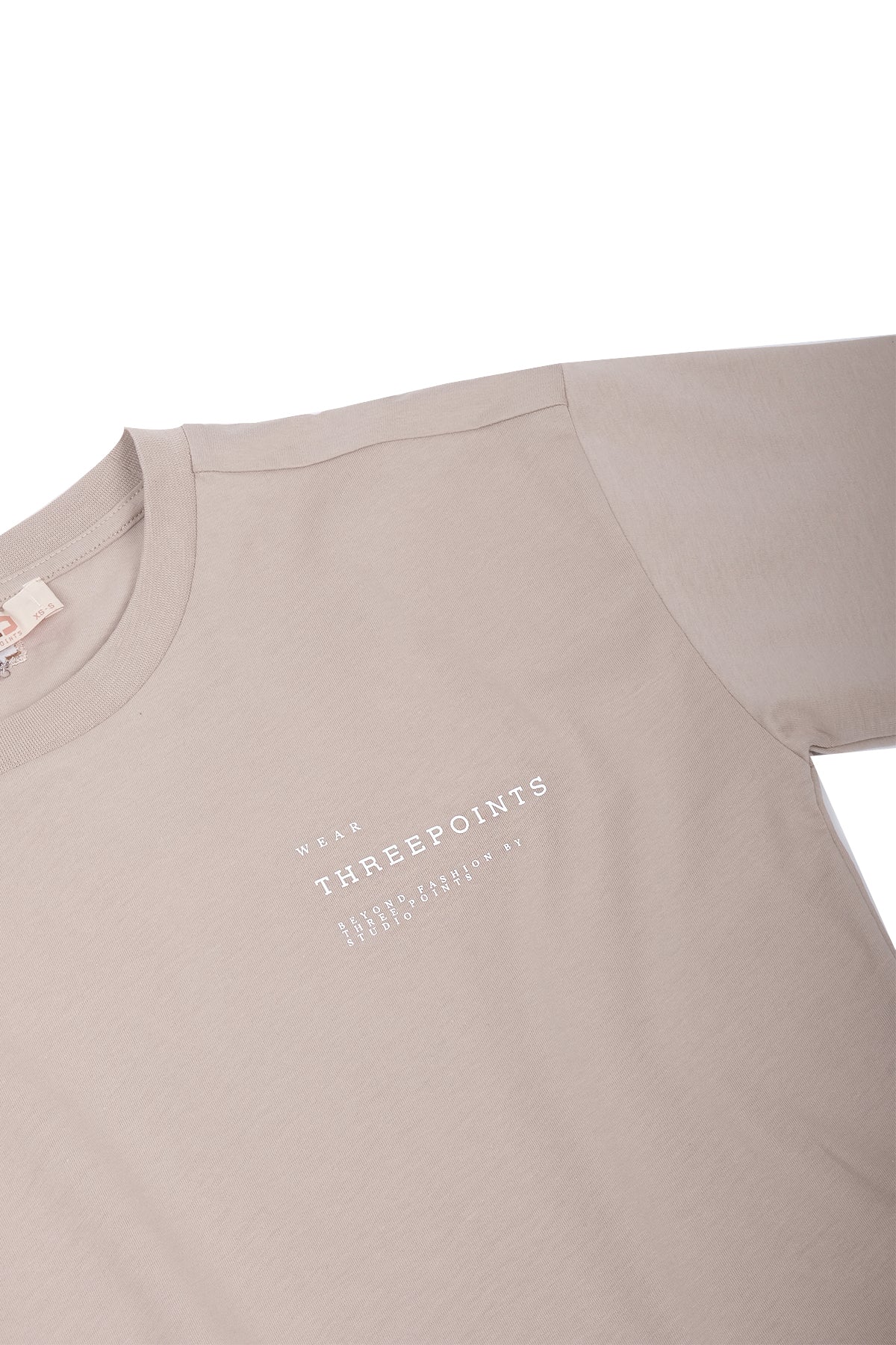 Cropped T-Shirt in beige