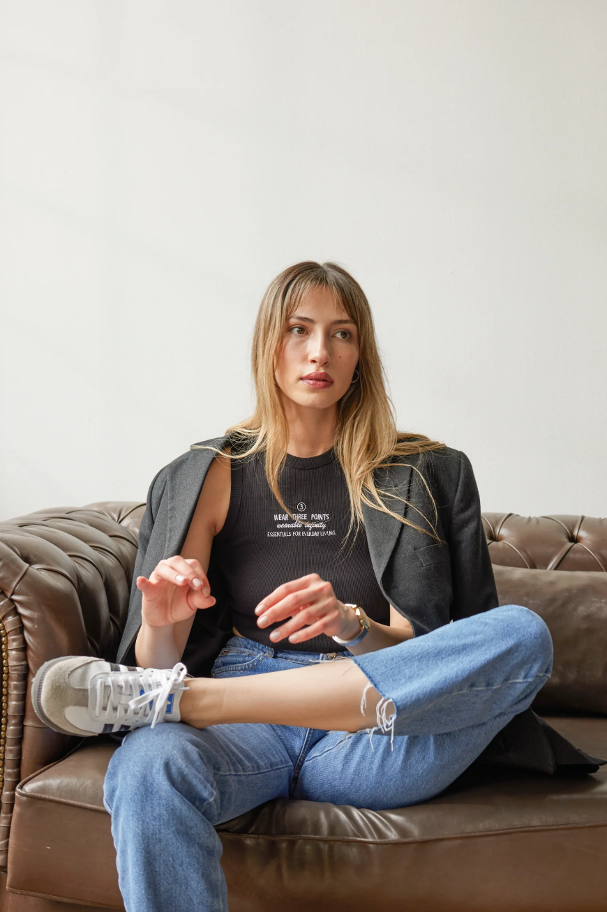 "INFINITY" Crop Top in schwarz