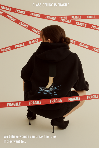 "THE GLASS CEILING" Hoodie in schwarz