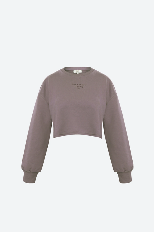"JOLIE" Crop Sweatshirt in braun