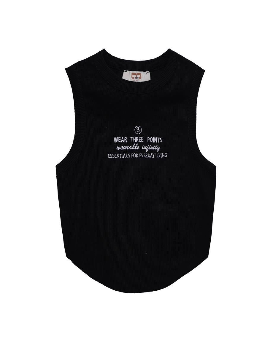 "INFINITY" Crop Top in schwarz