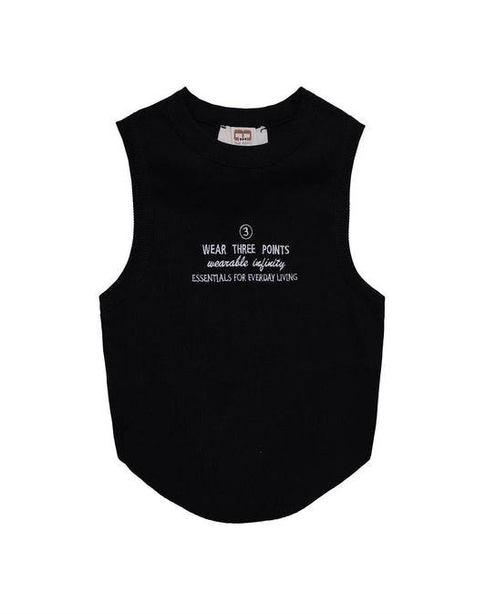 "INFINITY" Crop Top in schwarz