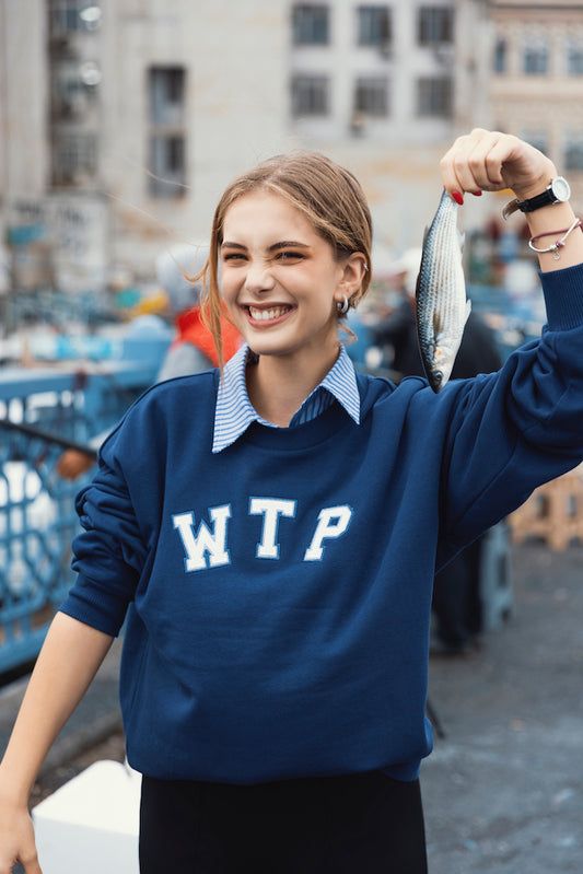 "SYLVIA" Sweatshirt in blau