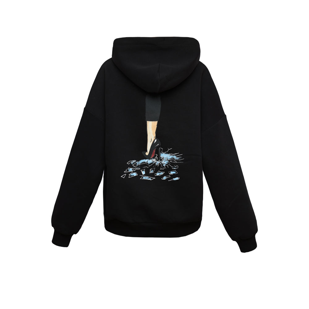 "THE GLASS CEILING" Hoodie in schwarz