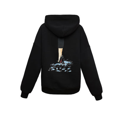 "THE GLASS CEILING" Hoodie in schwarz
