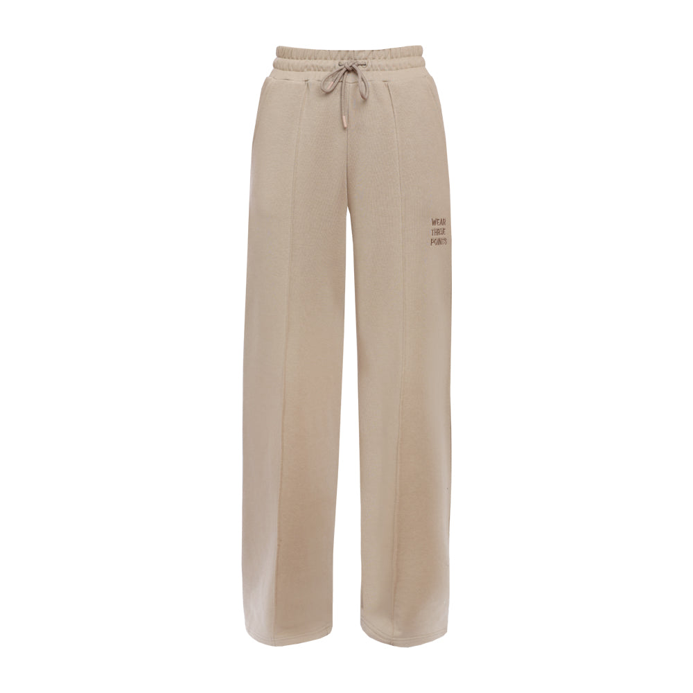 "LUBNA" Jogger mit weitem Bein in beige