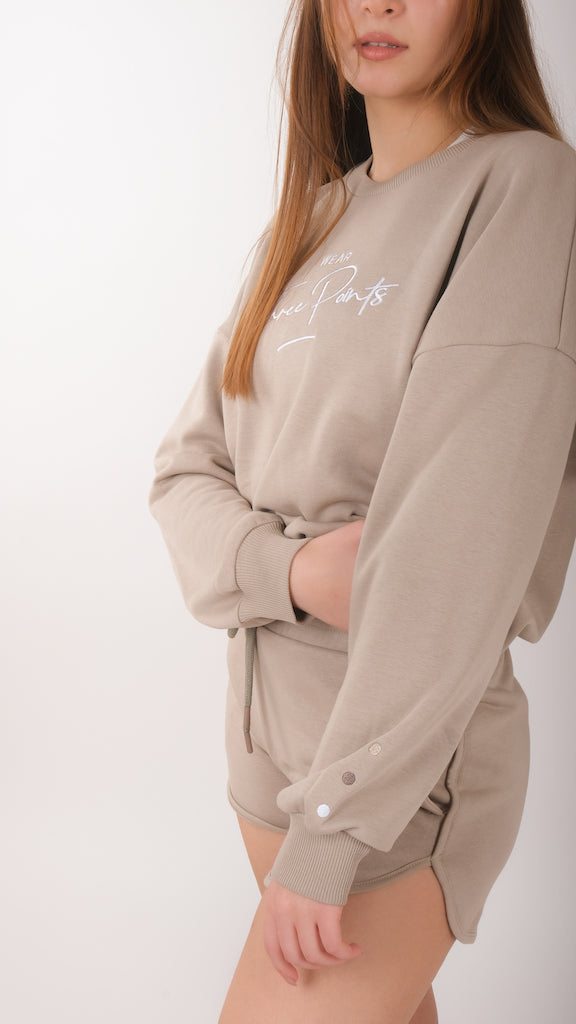 Oversized Sweatshirt in beige