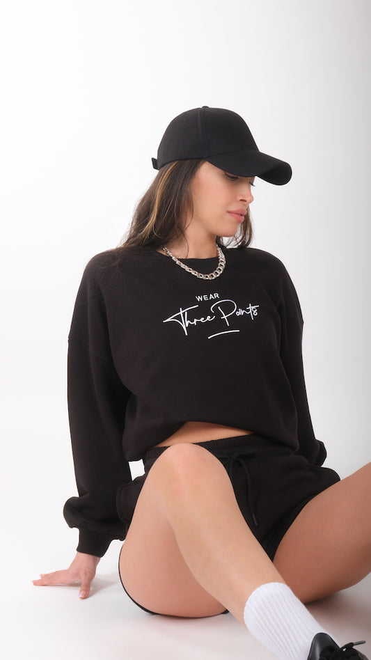 Oversized Sweatshirt in schwarz
