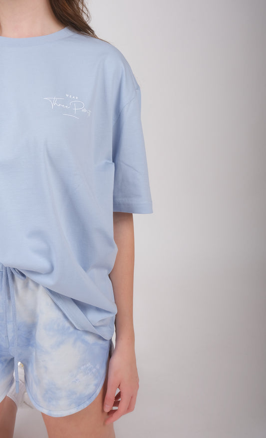 Oversized T-Shirt in blau