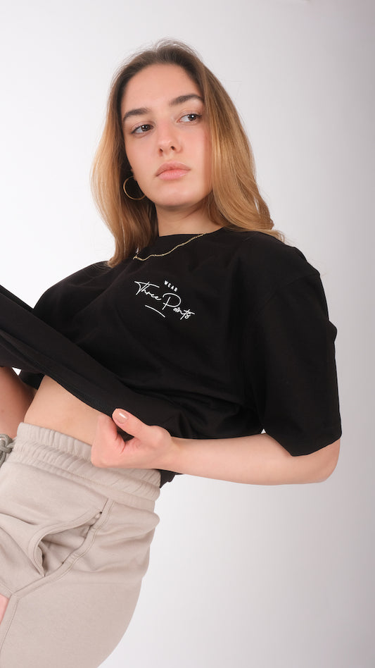 Oversized T-Shirt in schwarz