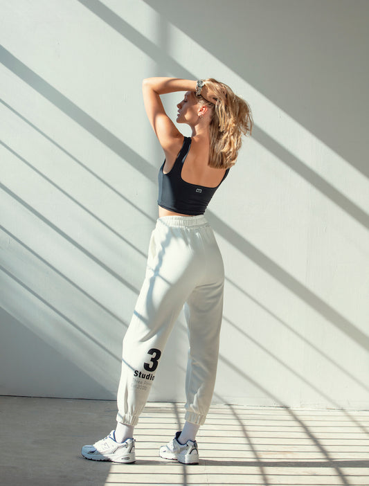 "3 STUDIOS" Jogger in weiß