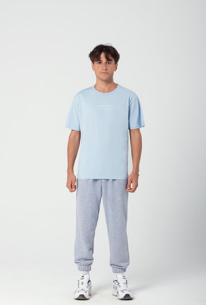 Oversized T-Shirt mit Naht in blau
