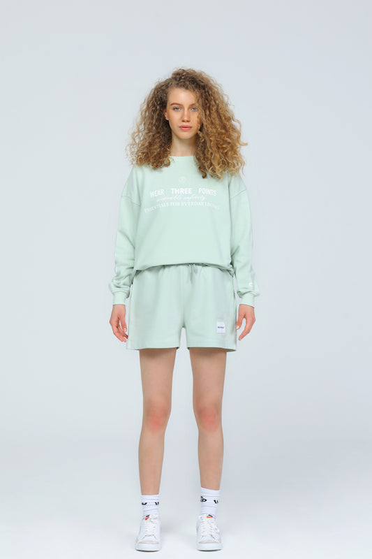 "WEEKEND" Oversized Sweatshirt in grün