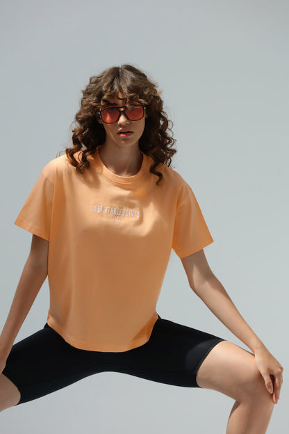 "WEEKEND" Oversized T-Shirt in orange