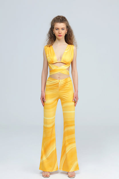"HERA" Bustier mit Bänder in orange